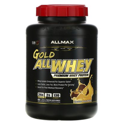 ALLMAX Nutrition, AllWhey Gold, 100% Premium Whey Protein, Chocolate Peanut Butter, 5 lbs. (2.27 kg)