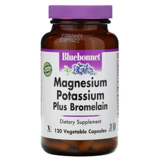 Bluebonnet Nutrition, Magnesium Potassium Plus Bromelain, 120 Vcaps