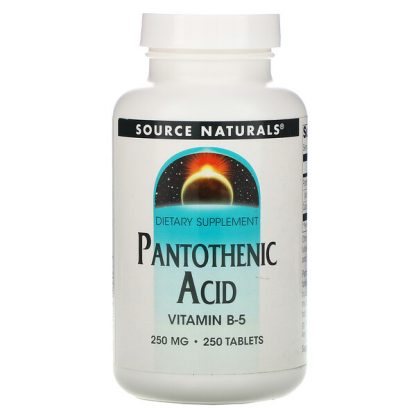 Source Naturals, Pantothenic Acid, 250 mg, 250 Tablets