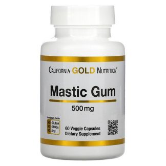 California Gold Nutrition, Mastic Gum, 500 mg, 60 Veggie Capsules