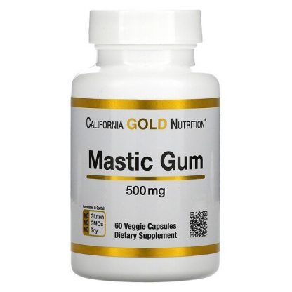 California Gold Nutrition, Mastic Gum, 500 mg, 60 Veggie Capsules