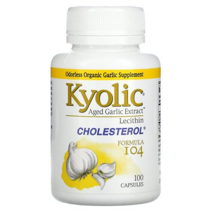 Kyolic, Aged Garlic Extract with Lecithin, Cholesterol, Formula 104, 100 Capsules