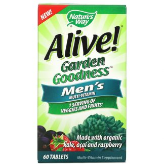 Nature's Way, Alive! Garden Goodness, Men's Multivitamin, 60 Tablets