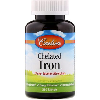 Carlson Labs, Chelated Iron, 27 mg, 250 Tablets