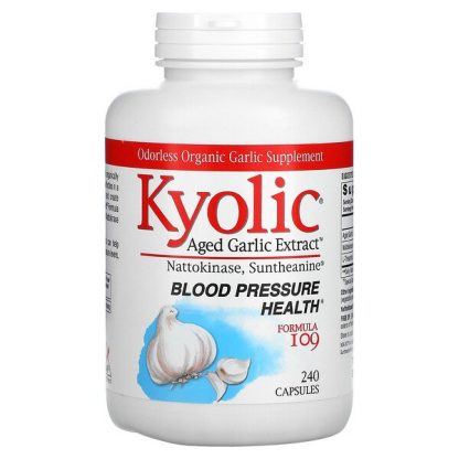 Kyolic, Aged Garlic Extract, Blood Pressure Health, Formula 109, 240 Capsules