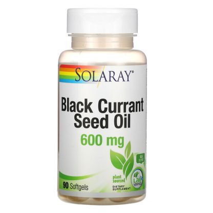 Solaray, Black Currant Seed Oil, 600 mg, 90 Softgels