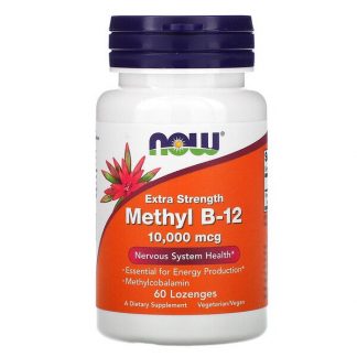 NOW Foods, Extra Strength Methyl B-12, 10,000 mcg, 60 Lozenges