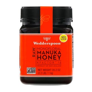 Wedderspoon, Raw Monofloral Manuka Honey, KFactor 16, 2.2 lb (1 kg)