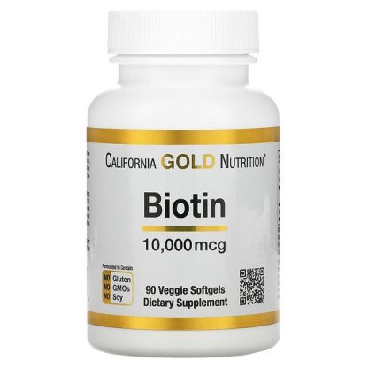 California Gold Nutrition, Biotin, 10,000 mcg, 90 Veggie Softgels