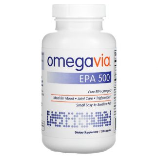 OmegaVia, EPA 500, Pure EPA Omega-3, 120 Capsules