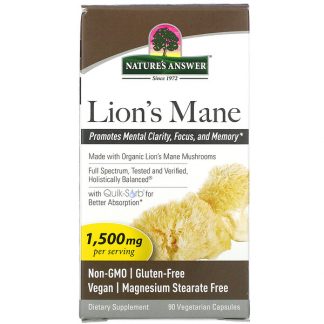 Nature's Answer, Lion's Mane, 500 mg, 90 Vegetarian Capsules