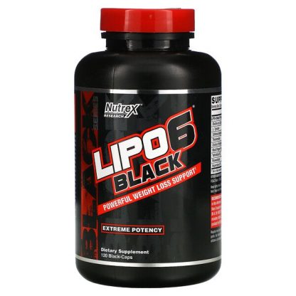 Nutrex Research, LIPO-6 Black, Extreme Potency, 120 Black-Caps