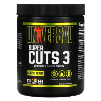 Universal Nutrition, Classic Series, Super Cuts 3, Lipotropic & Diuretic Complex, 144 Tablets