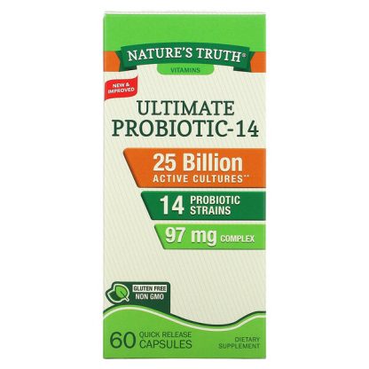 Nature's Truth, Ultimate Probiotic-14, 25 Billion, 60 Quick Release Capsules