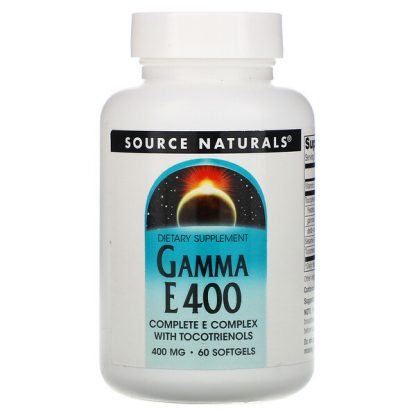 Source Naturals, Gamma E 400 Complex with Tocotrienols, 400 mg, 60 Softgels