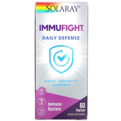 Solaray, ImmuFight, Daily Defense, 60 VegCaps