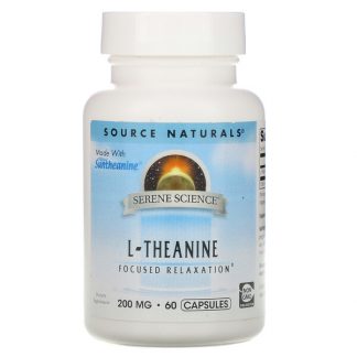 Source Naturals, Serene Science, L-Theanine, 200 mg, 60 Capsules