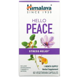 Himalaya, Hello Peace, Stress Relief, 60 Vegetarian Capsules