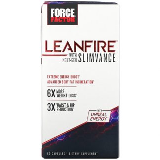 Force Factor, LeanFire with Next-Gen SLIMVANCE, 60 Capsules