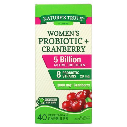 Nature's Truth, Women's Probiotic + Cranberry, 40 Vegetarian Capsules