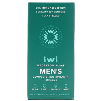 iWi, Men's Complete Multivitamin + Omega-3, 60 Softgels