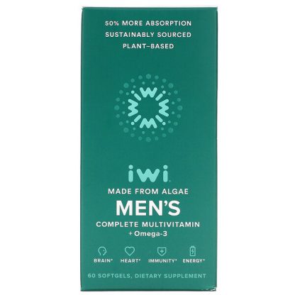 iWi, Men's Complete Multivitamin + Omega-3, 60 Softgels