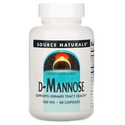 Source Naturals, D-Mannose, 500 mg, 60 Capsules