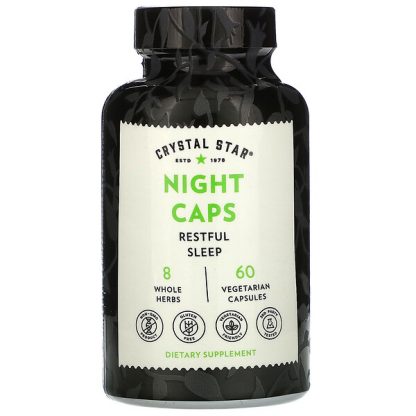 Crystal Star, Night Caps, 60 Vegetarian Capsules