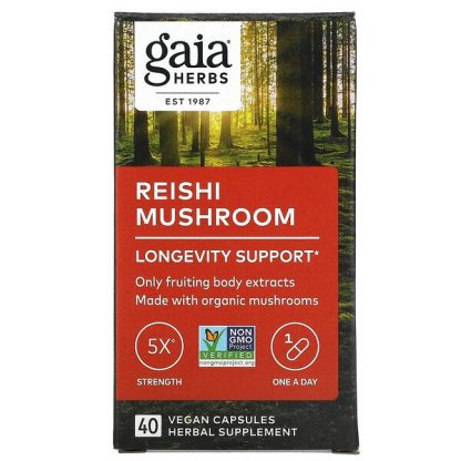 Gaia Herbs, Reishi Mushroom, 40 Vegan Capsules