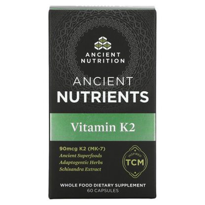 Dr. Axe / Ancient Nutrition, Ancient Nutrients, Vitamin K2, 60 Capsules