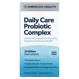 American Health, Daily Care Probiotic Complex, 60 Vegan Capsules