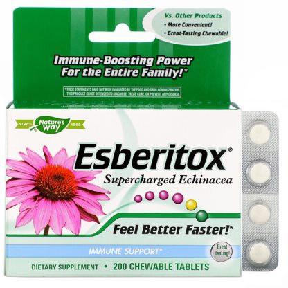 Nature's Way, Esberitox, Supercharged Echinacea, 200 Chewable Tablets