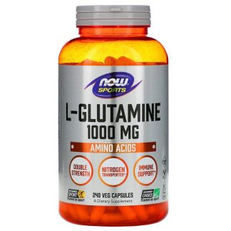 NOW Foods, Sports, L-Glutamine, 1,000 mg, 240 Veg Capsules