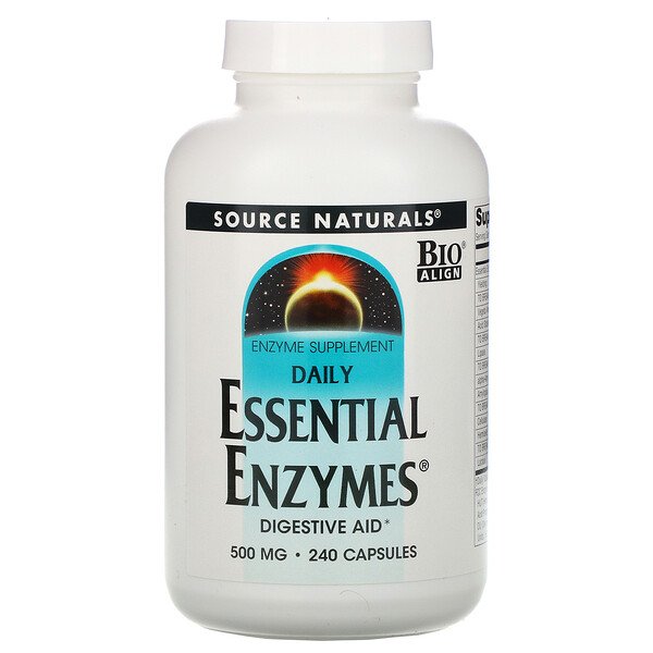 Source Naturals, Daily Essential Enzymes, 500 Mg, 240 Capsules Singapore