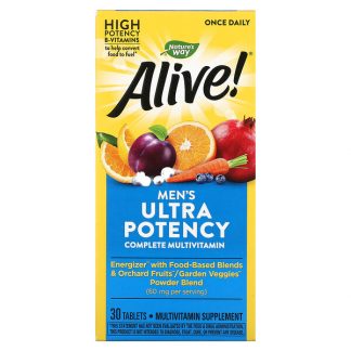 Nature's Way, Alive! Men's Ultra Potency Complete Multivitamin, 30 Tablets