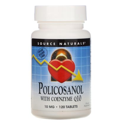 Source Naturals, Policosanol with Coenzyme Q10, 10 mg, 120 Tablets