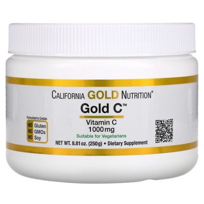 California Gold Nutrition, Gold C Powder, Vitamin C, 1,000 mg, 8.81 oz (250 g)