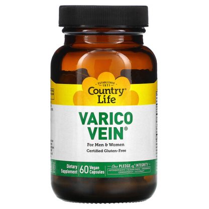 Country Life, VaricoVein for Men & Women, 60 Vegan Capsules