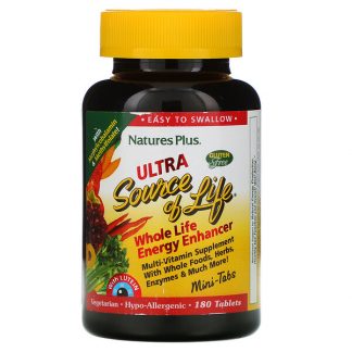 NaturesPlus, Ultra Source of Life, Whole Life Energy Enhancer, 180 Tablets