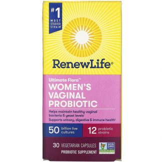 Renew Life, Ultimate Flora, Women's Vaginal Probiotic, 50 Billion, 30 Vegetarian Capsules