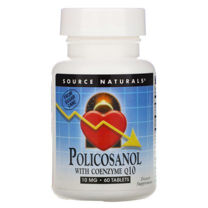 Source Naturals, Policosanol with Coenzyme Q10, 10 mg, 60 Tablets