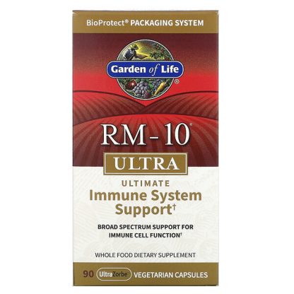 Garden of Life, RM-10 Ultra, Ultimate Immune System Support, 90 UltraZorbe Vegetarian Capsules