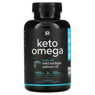 Sports Research, Keto Omega with Wild Sockeye Salmon Oil, 120 Softgels