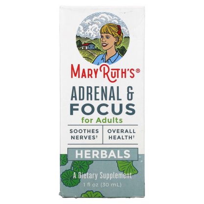 MaryRuth Organics, Herbals, Adrenal & Focus For Adults, 1 fl oz (30 ml)