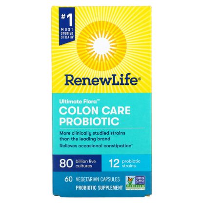 Renew Life, Ultimate Flora Colon Care Probiotic, 80 Billion CFU, 60 Vegetarian Capsules