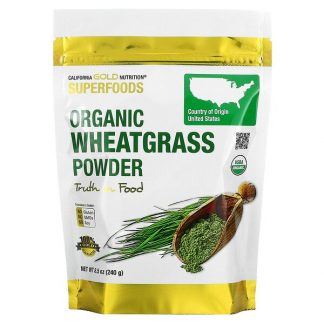 California Gold Nutrition, SUPERFOODS - Organic Wheat Grass Powder, 8.5 oz (240 g)