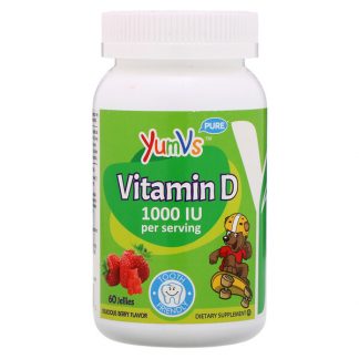 YumV's, Vitamin D, Delicious Berry Flavor, 1,000 IU, 60 Jellies