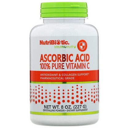 NutriBiotic, Immunity, Ascorbic Acid, 100% Pure Vitamin C, Crystalline Powder, 8 oz (227 g)