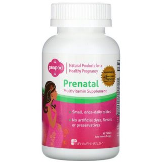 Fairhaven Health, Peapod, Prenatal Multivitamin Supplement, 60 Tablets