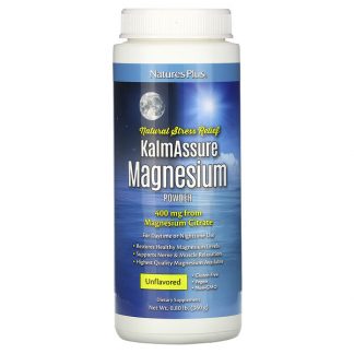 NaturesPlus, KalmAssure Magnesium Powder, Unflavored, 400 mg , 0.80 lb (360 g)